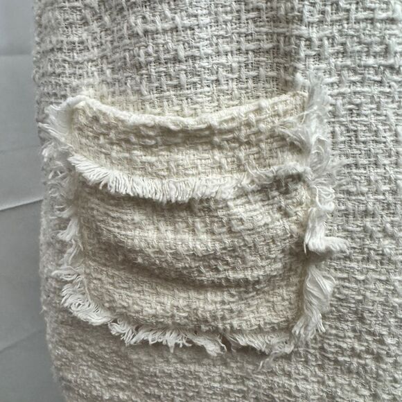 Zara Tweed Sleeveless Dress Ivory - Picture 7 of 9